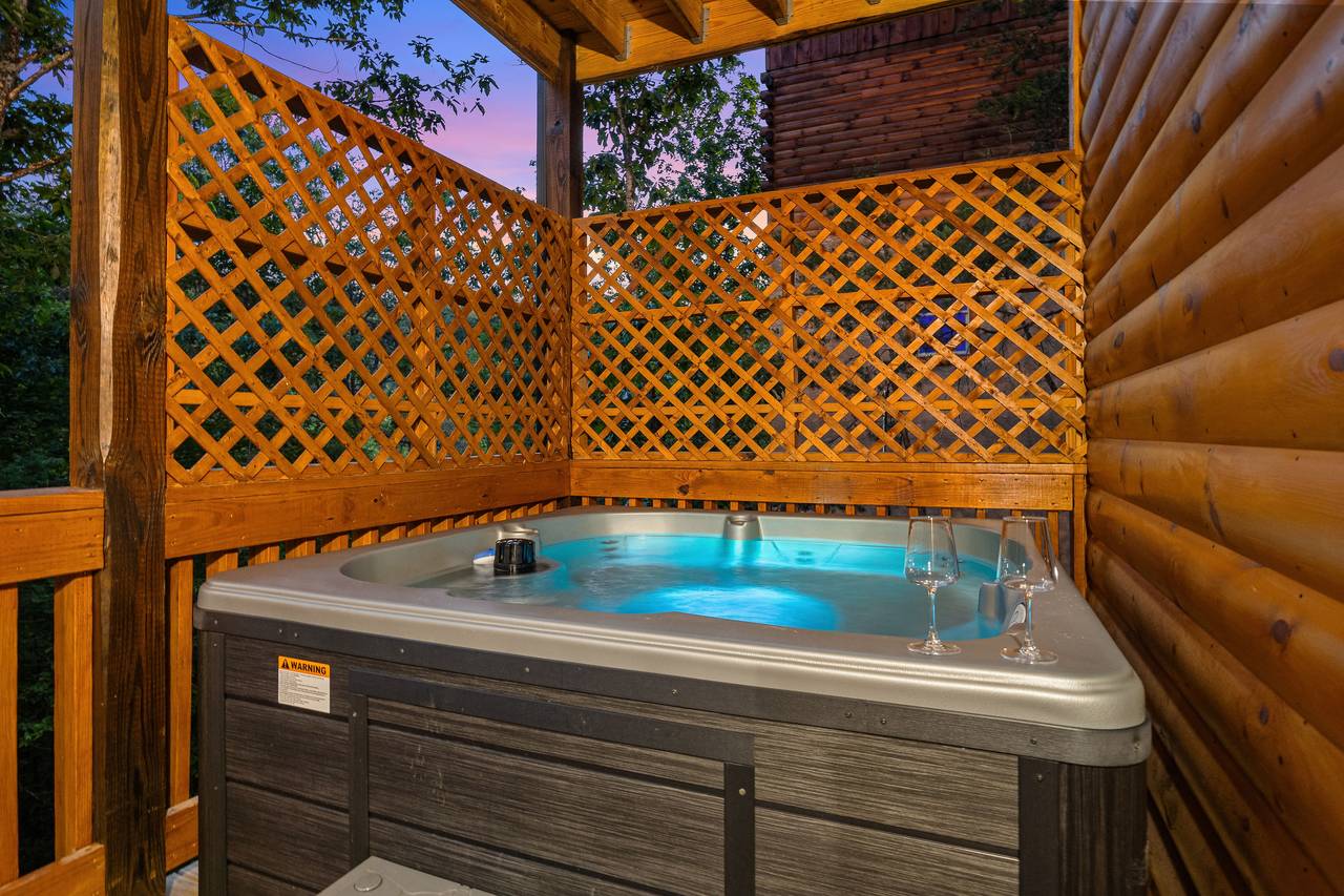 Private outdoor hot tub Private outdoor hot tub