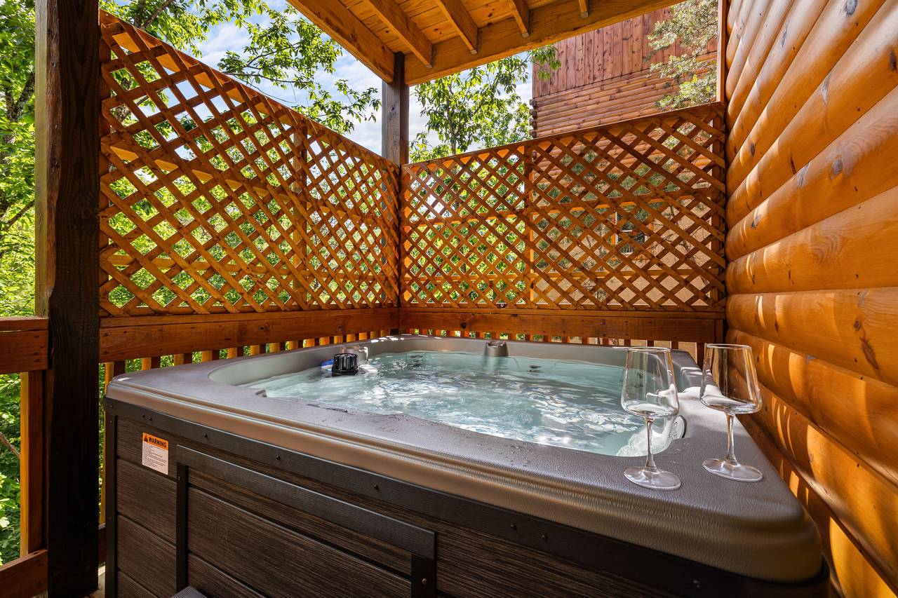 Private outdoor hot tub Private outdoor hot tub