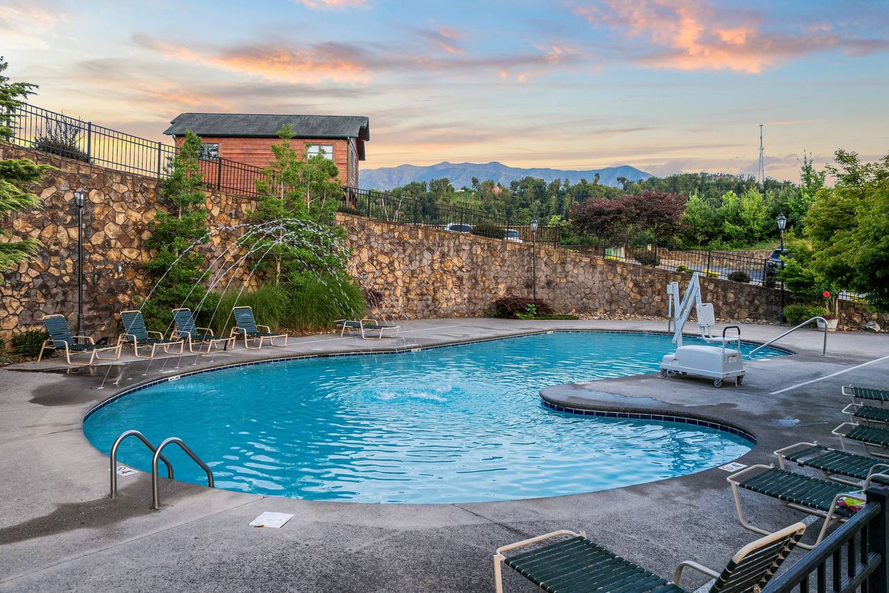 Resort swimming pool with views of the Smoky Mountains! Resort swimming pool with views of the Smoky Mountains!