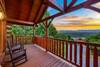 Deck seating with views of the Smoky Mountains Deck seating with views of the Smoky Mountains