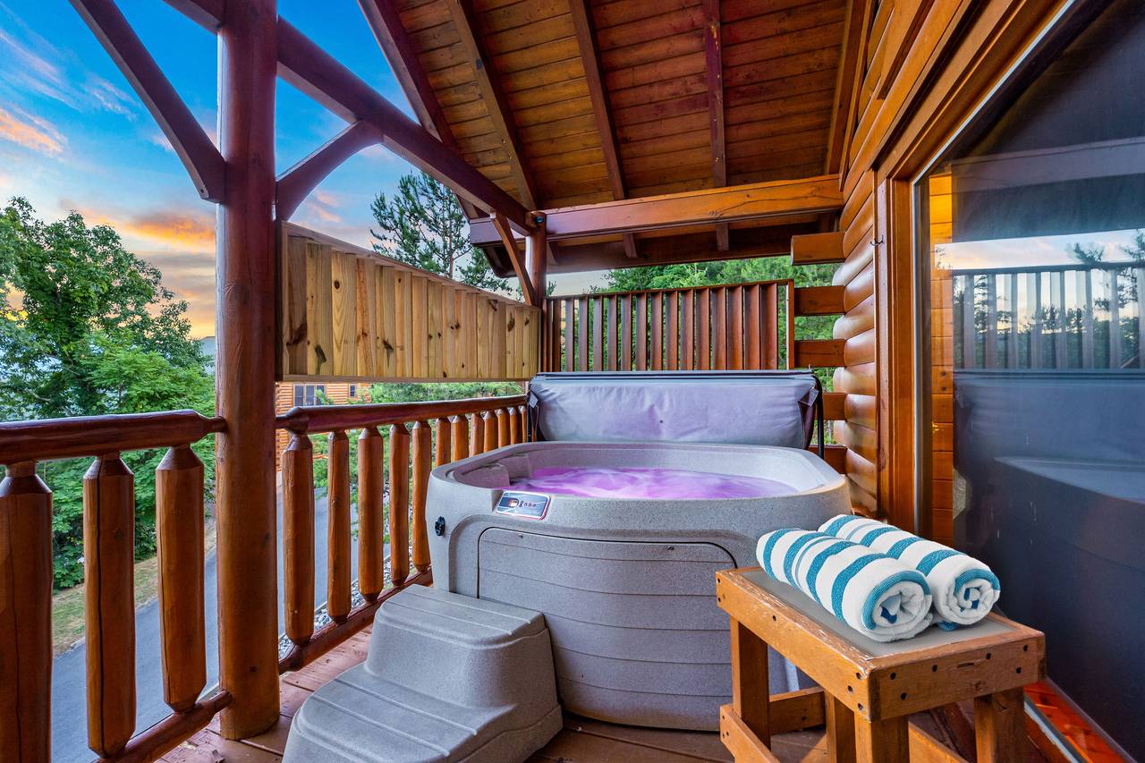 Private outdoor hot tub Private outdoor hot tub