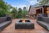 Outdoor natural wood firepit. Outdoor natural wood firepit.