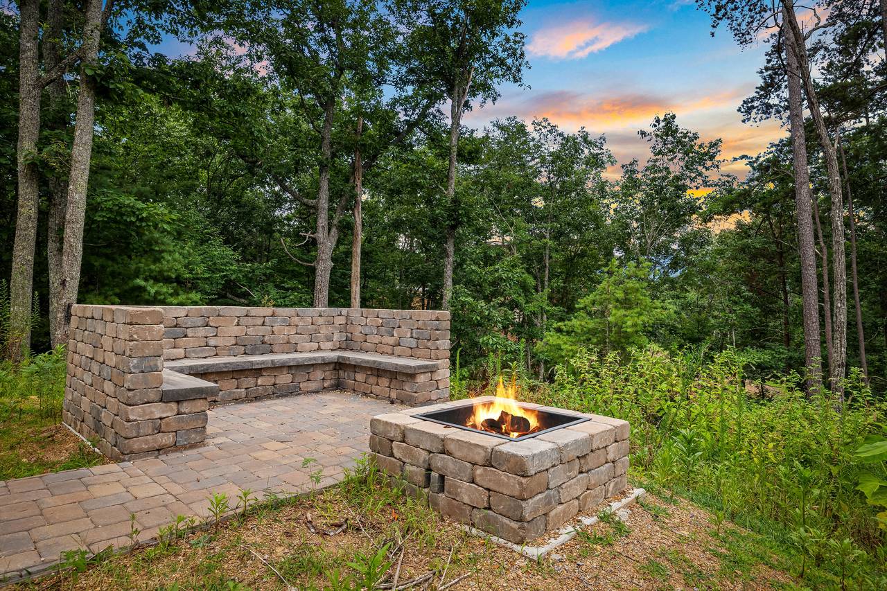 Gather around the outdoor natural wood fire pit for Smores! Gather around the outdoor natural wood fire pit for Smores!