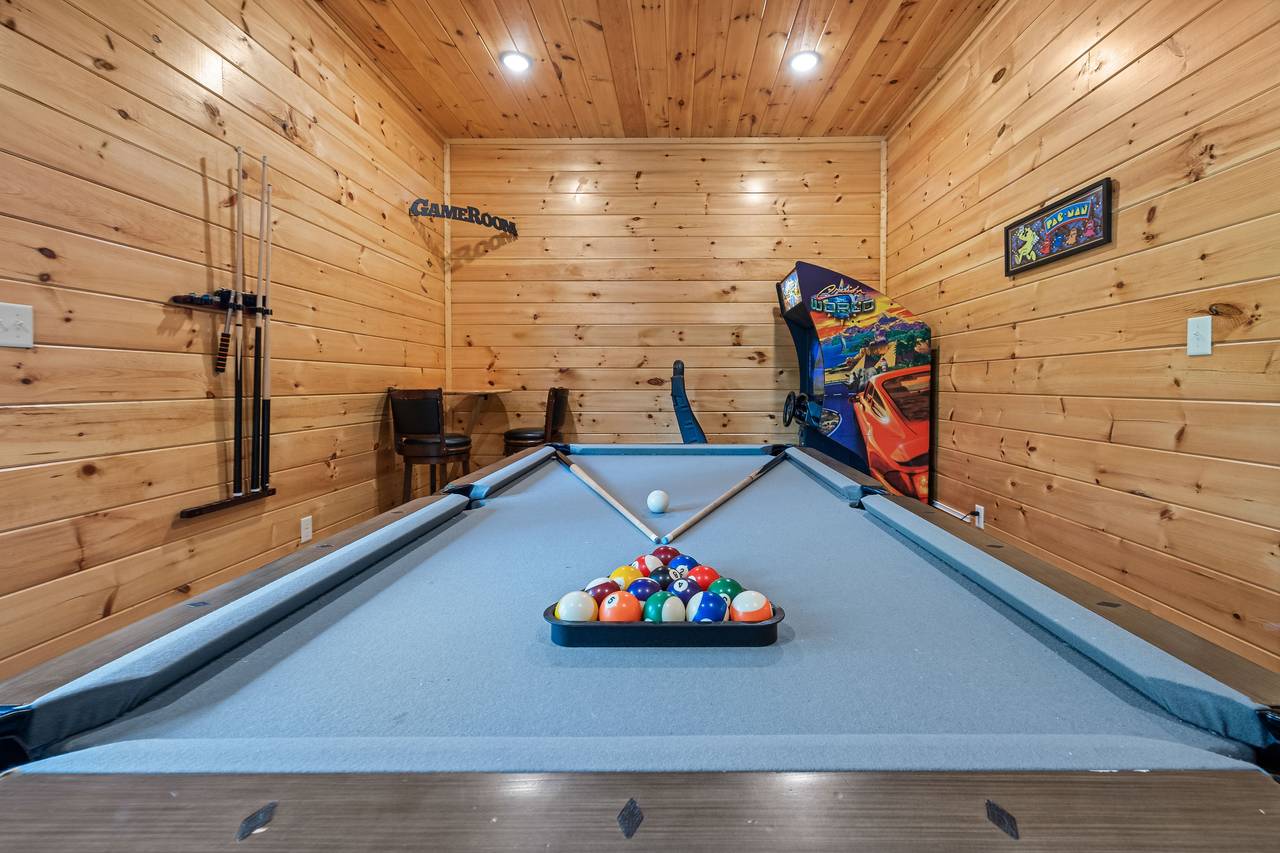 Game Room: Pool Table, Driving Game, & Multi-Cade Arcade Game Room: Pool Table, Driving Game, & Multi-Cade Arcade