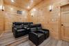 Private theater room with comfy seating Private theater room with comfy seating