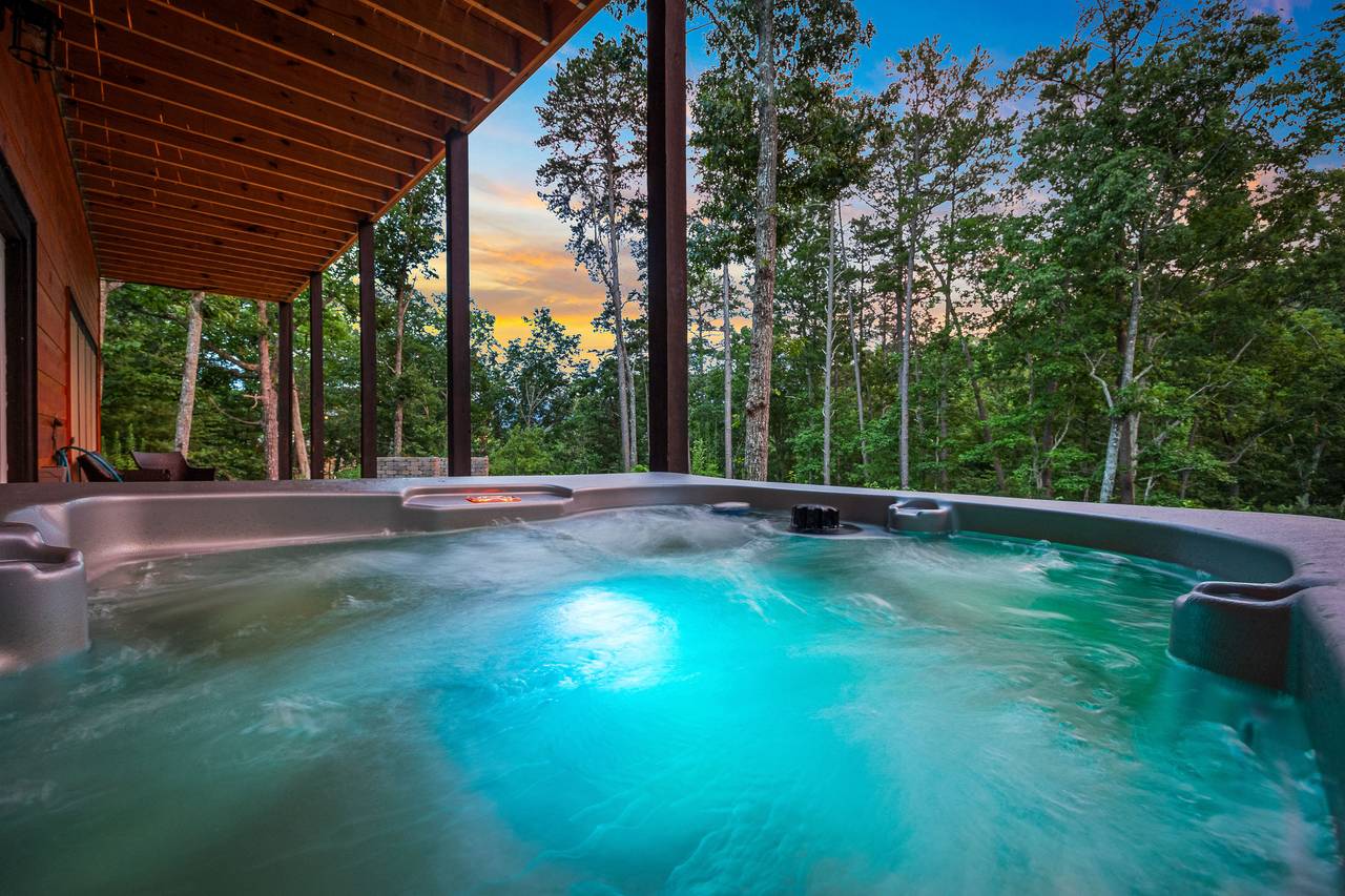 Private outdoor hot tub Private outdoor hot tub