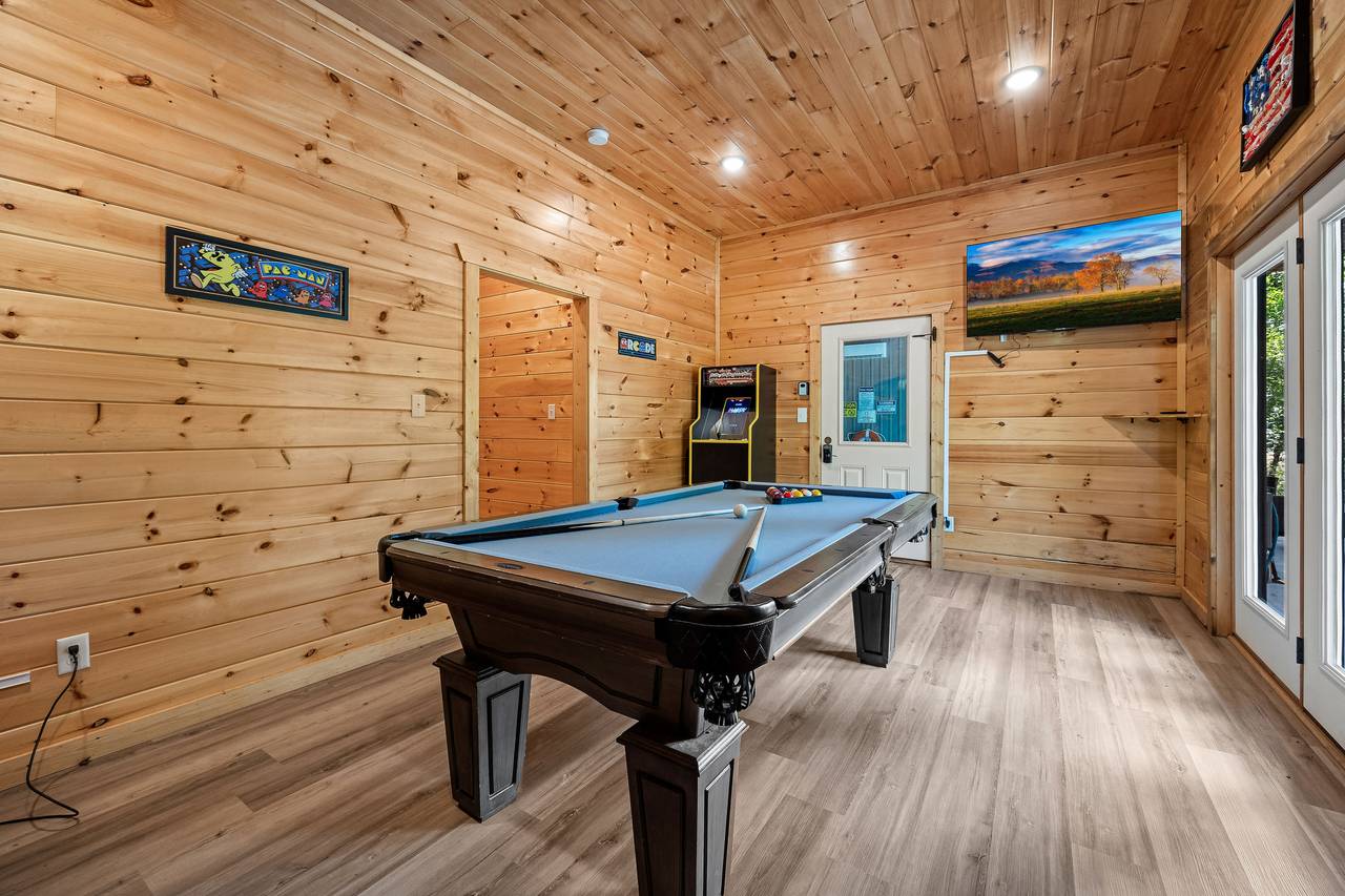 Game Room: Pool Table, Driving Game, & Multi-Cade Arcade Game Room: Pool Table, Driving Game, & Multi-Cade Arcade