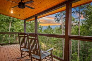 Deck seating with views of The Great Smoky Mountains! Deck seating with views of The Great Smoky Mountains!