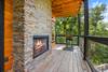 Outdoor gas fireplace and gas grill  Outdoor gas fireplace and gas grill