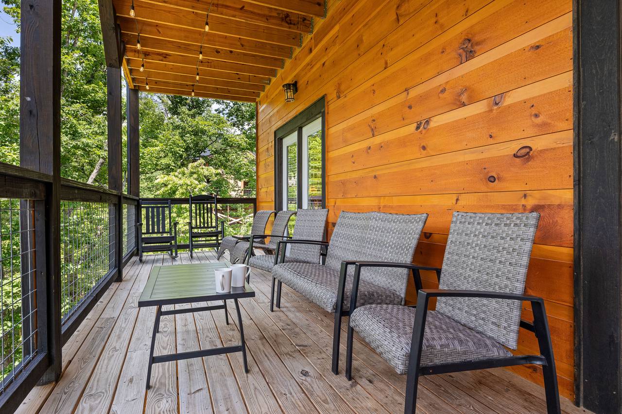 Back deck seating Back deck seating