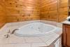Lower level bathroom w/tanding shower & heart shaped jacuzzi Lower level bathroom w/tanding shower & heart shaped jacuzzi