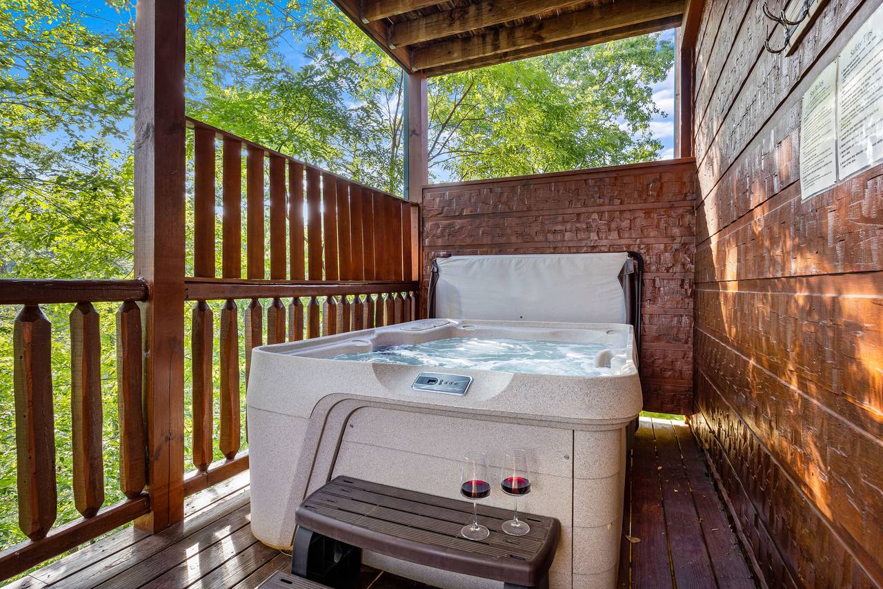 Private outdoor hot tub Private outdoor hot tub