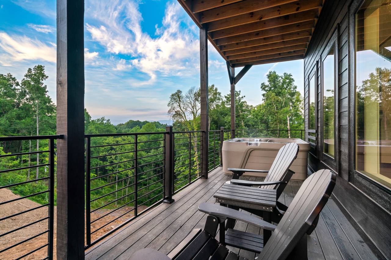Outdoor seating with views of The Great Smoky Mountains! Outdoor seating with views of The Great Smoky Mountains!