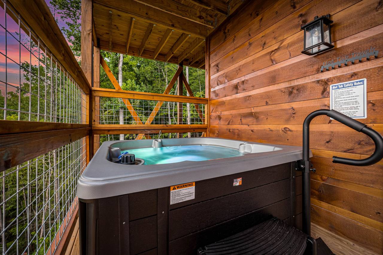 Private hot tub Private hot tub