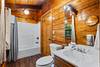Upper level shared bath with tub and shower Upper level shared bath with tub and shower