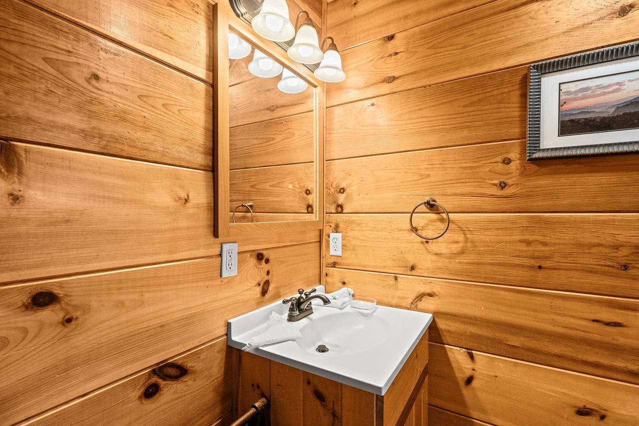 Ensuite full bathroom with tub shower combo Ensuite full bathroom with tub shower combo