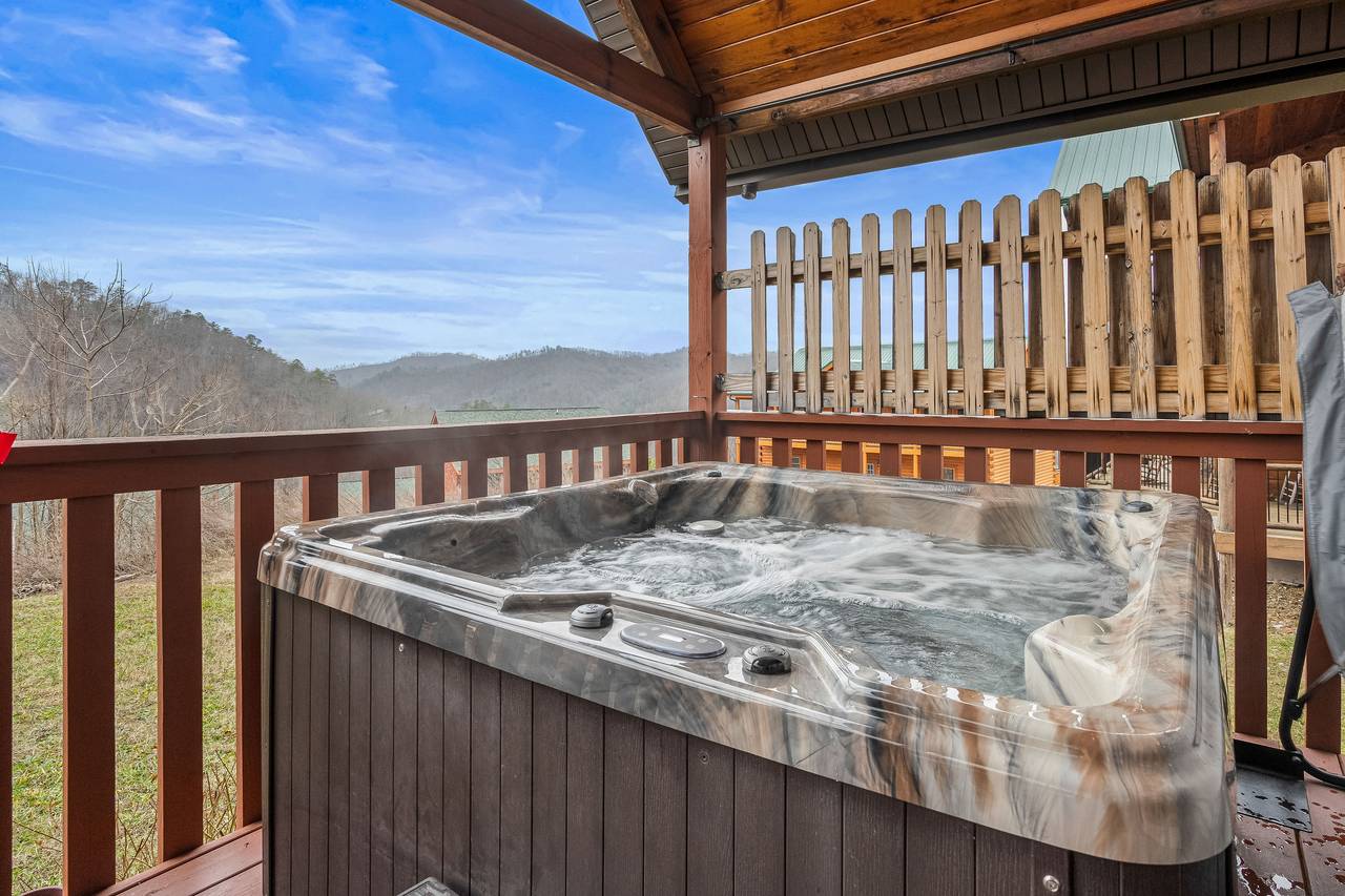 Soak your troubles away in your own private hot tub! Soak your troubles away in your own private hot tub!
