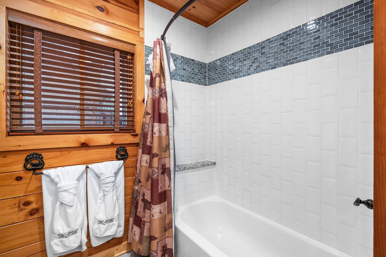 Entry level full bathroom with tub shower combo Entry level full bathroom with tub shower combo
