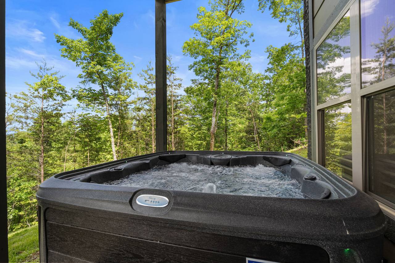 Relaxing Outdoor Hot Tub With Fresh Mountain Air Relaxing Outdoor Hot Tub With Fresh Mountain Air