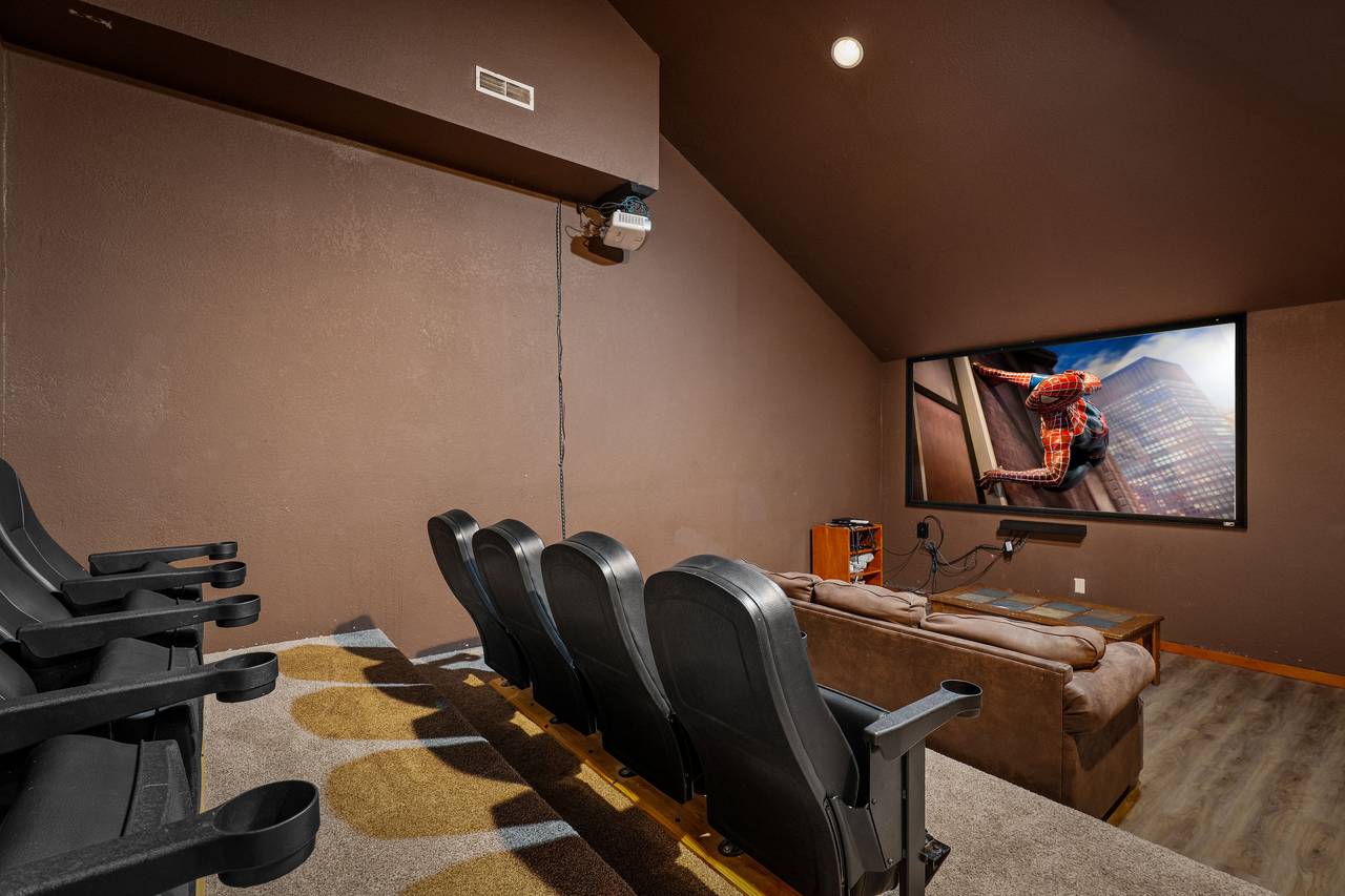 Theater seating for movie night. Theater seating for movie night.