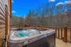 Relax and unwind in a private hot tub! Relax and unwind in a private hot tub!