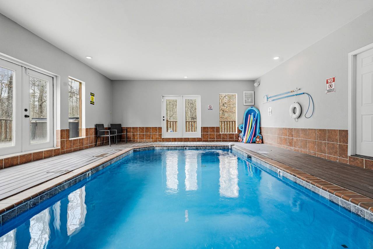<span class="name">Splish splash in a private indoor heated pool!</span> <span class="name">Splish splash in a private indoor heated pool!</span>