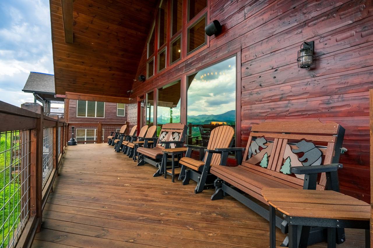 Sit back and relax on the back deck. Sit back and relax on the back deck.