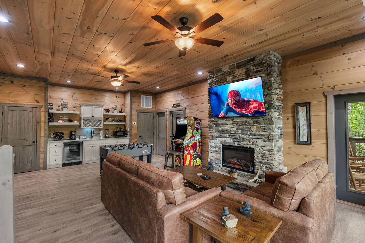 Cozy up by the fire, catch a movie, or drift off on the sleeper Cozy up by the fire, catch a movie, or drift off on the sleeper