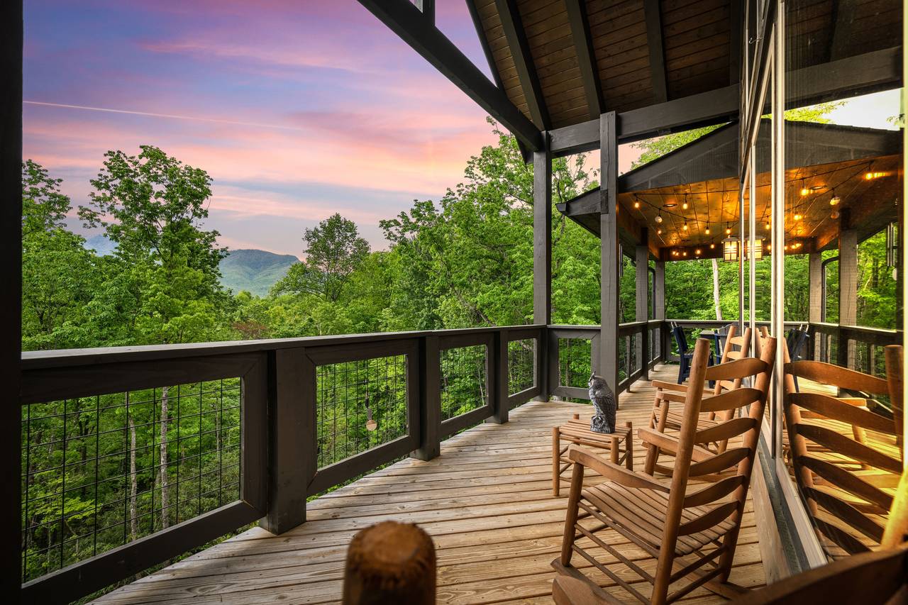 Rock your cares away with mountain views and wide open skies Rock your cares away with mountain views and wide open skies