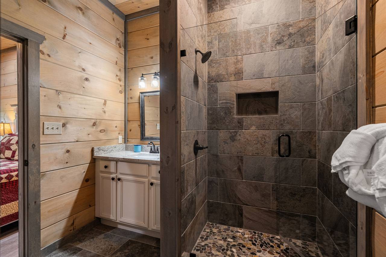 Private ensuite bath with modern and spacious walk-in shower Private ensuite bath with modern and spacious walk-in shower