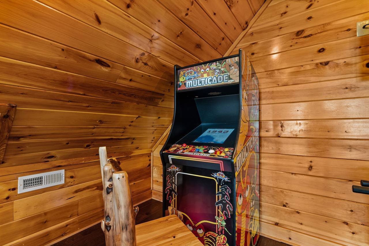 Game loft with foosball & 2 classic arcade games Game loft with foosball & 2 classic arcade games