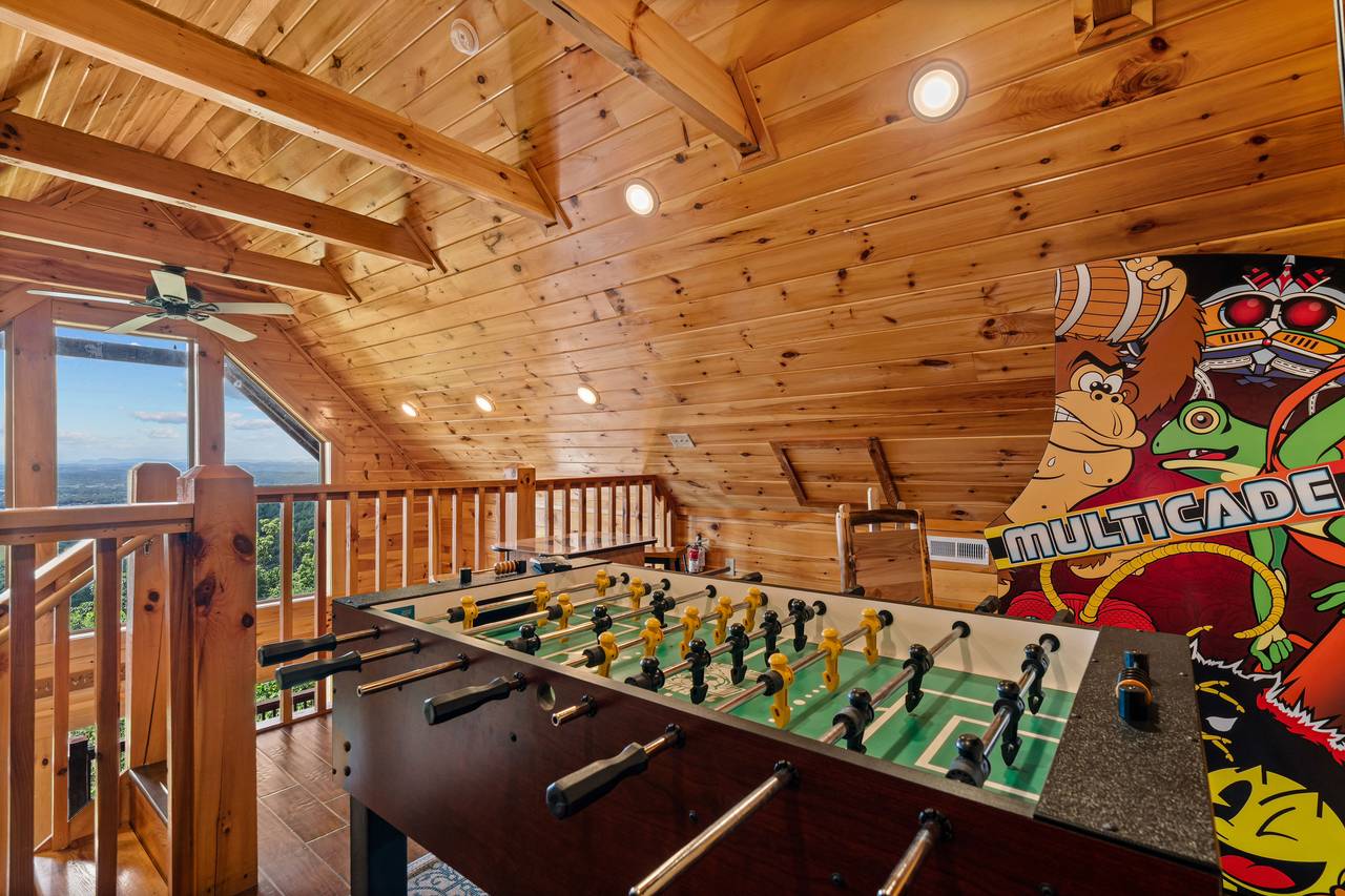 Game loft with foosball & 2 classic arcade games Game loft with foosball & 2 classic arcade games