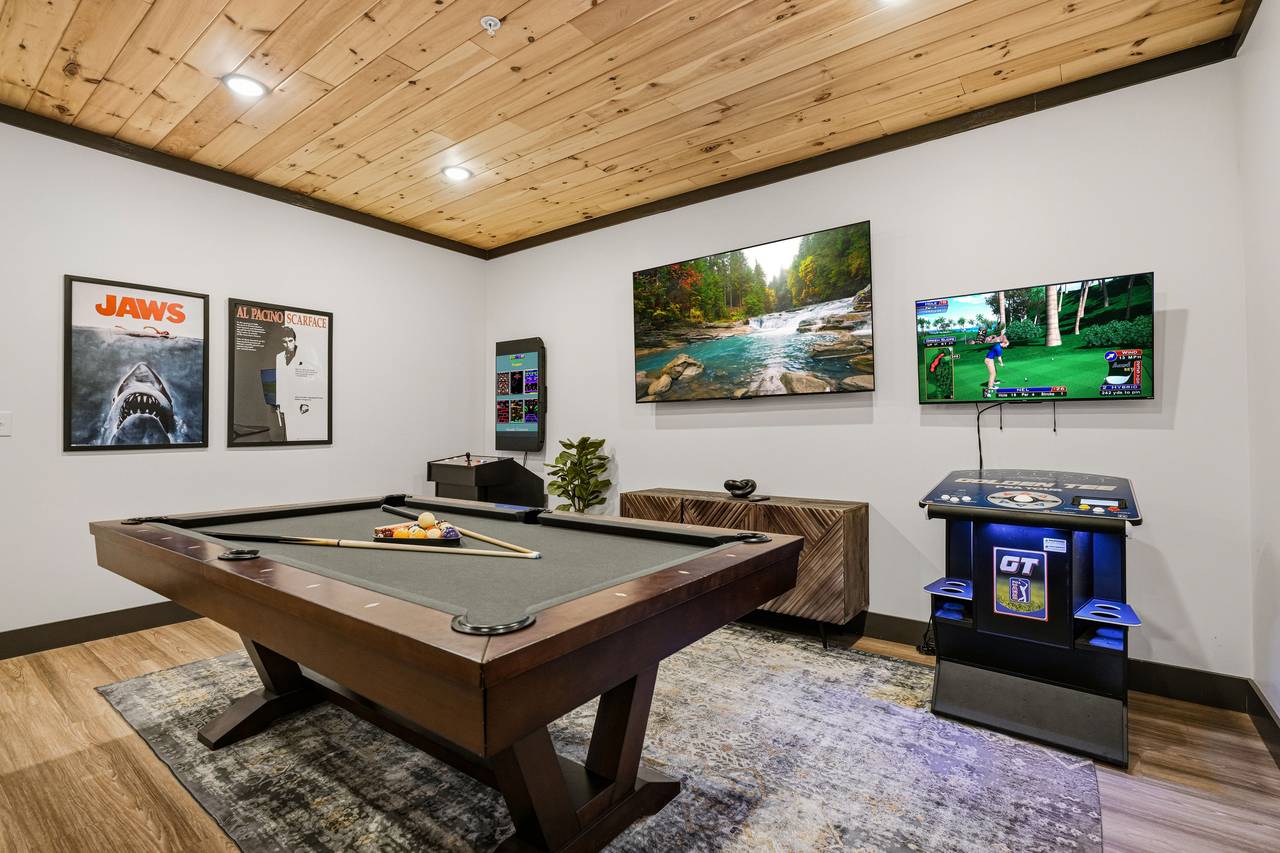 <span class="name">Pool Table, Buck Hunter, Golden Tee, Air Hockey & Multi-Cade</span> <span class="name">Pool Table, Buck Hunter, Golden Tee, Air Hockey & Multi-Cade</span>