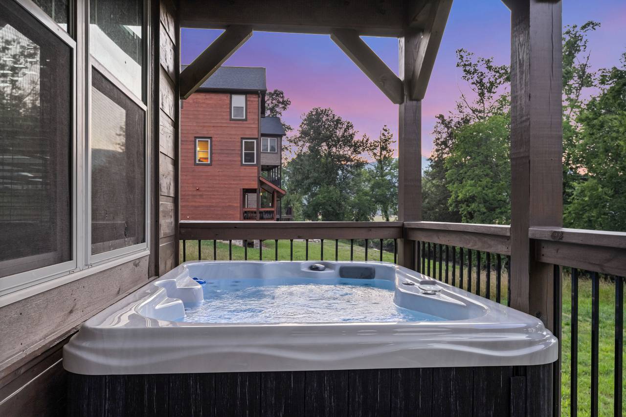 <span class="name">Unwind in the hot tub with the sounds of the creek below</span> <span class="name">Unwind in the hot tub with the sounds of the creek below</span>