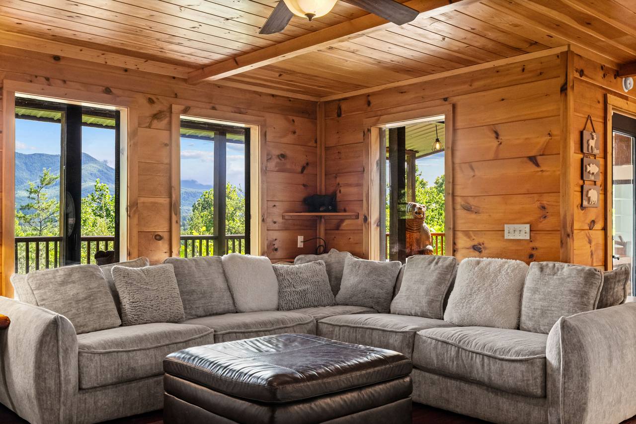Spacious Living Room with Plush Sectional Spacious Living Room with Plush Sectional