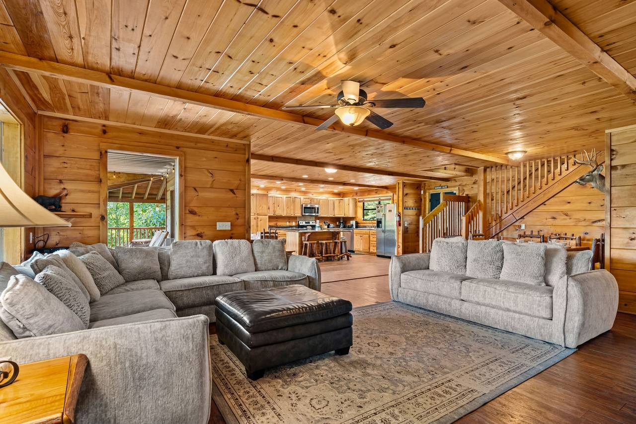 Spacious Living Room with Plush Sectional Spacious Living Room with Plush Sectional