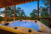 Hot tub under covered deck for year-round enjoyment Hot tub under covered deck for year-round enjoyment