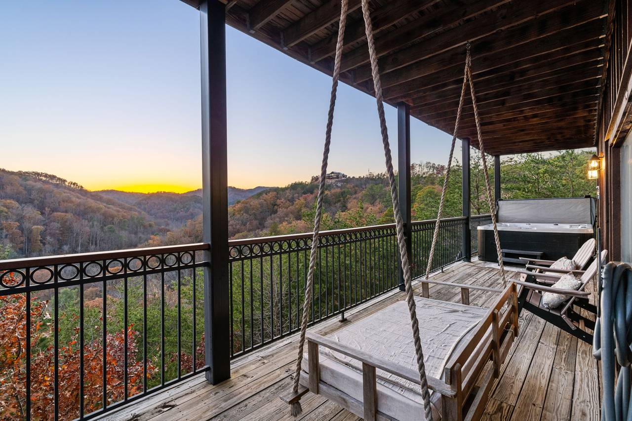 <span class="name">Deck swing overlooking woods & peaceful ridgelines</span> <span class="name">Deck swing overlooking woods & peaceful ridgelines</span>
