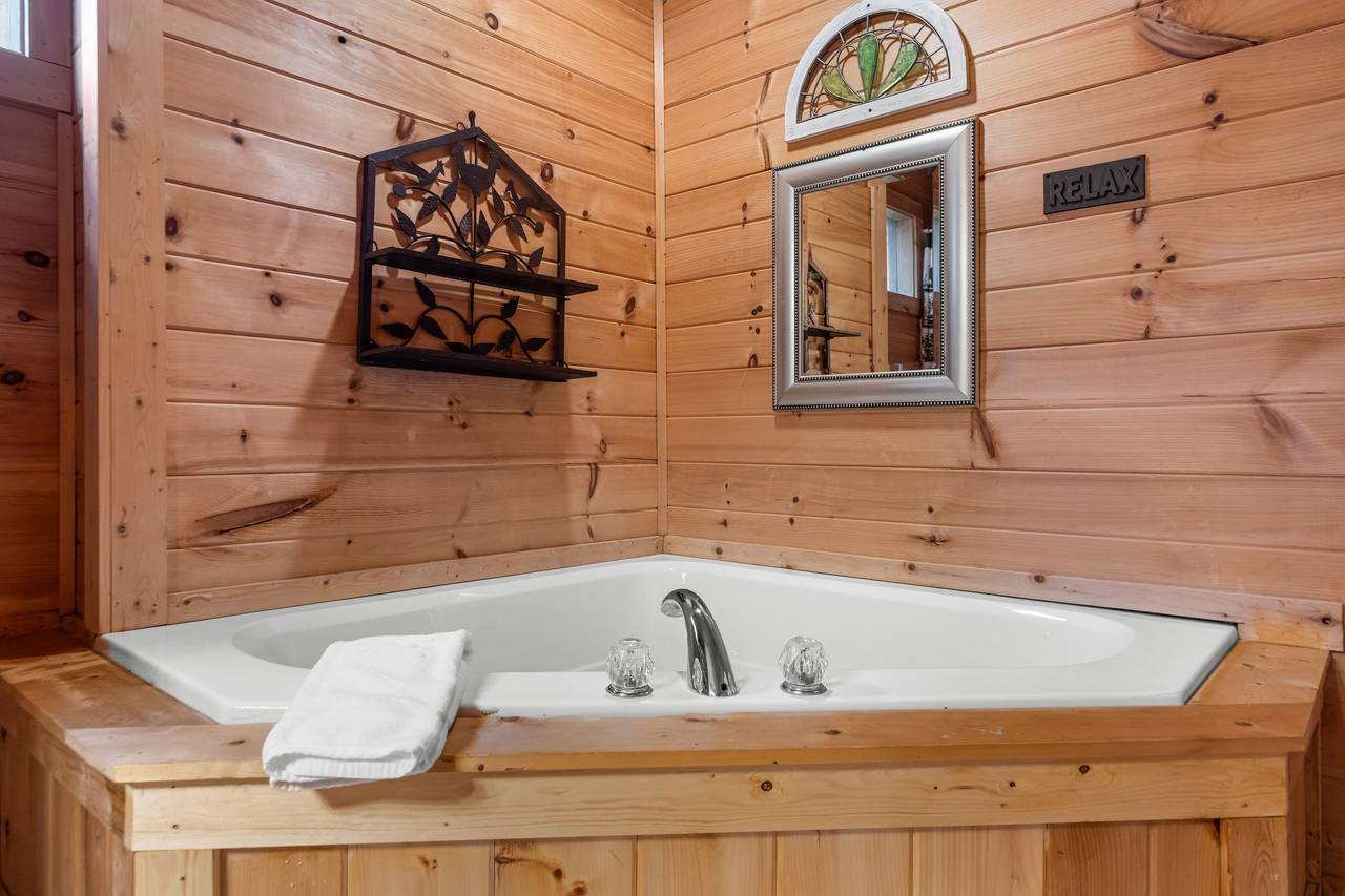 Spa-like bathroom with jetted tub for relaxing soaks Spa-like bathroom with jetted tub for relaxing soaks