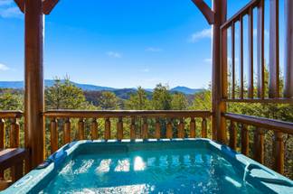 <span class="name">Private hot tub with mountain views</span> <span class="name">Private hot tub with mountain views</span>