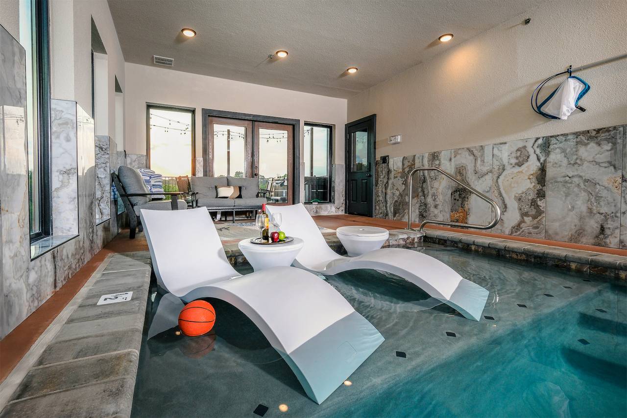 <span class="name">Private indoor pool - heated for year round swimming!</span> <span class="name">Private indoor pool - heated for year round swimming!</span>