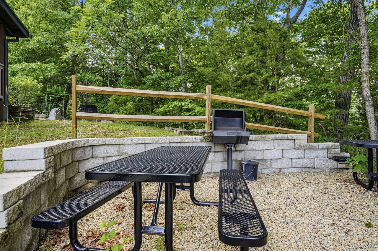 Picnic table and fire pit for outdoor family fun Picnic table and fire pit for outdoor family fun