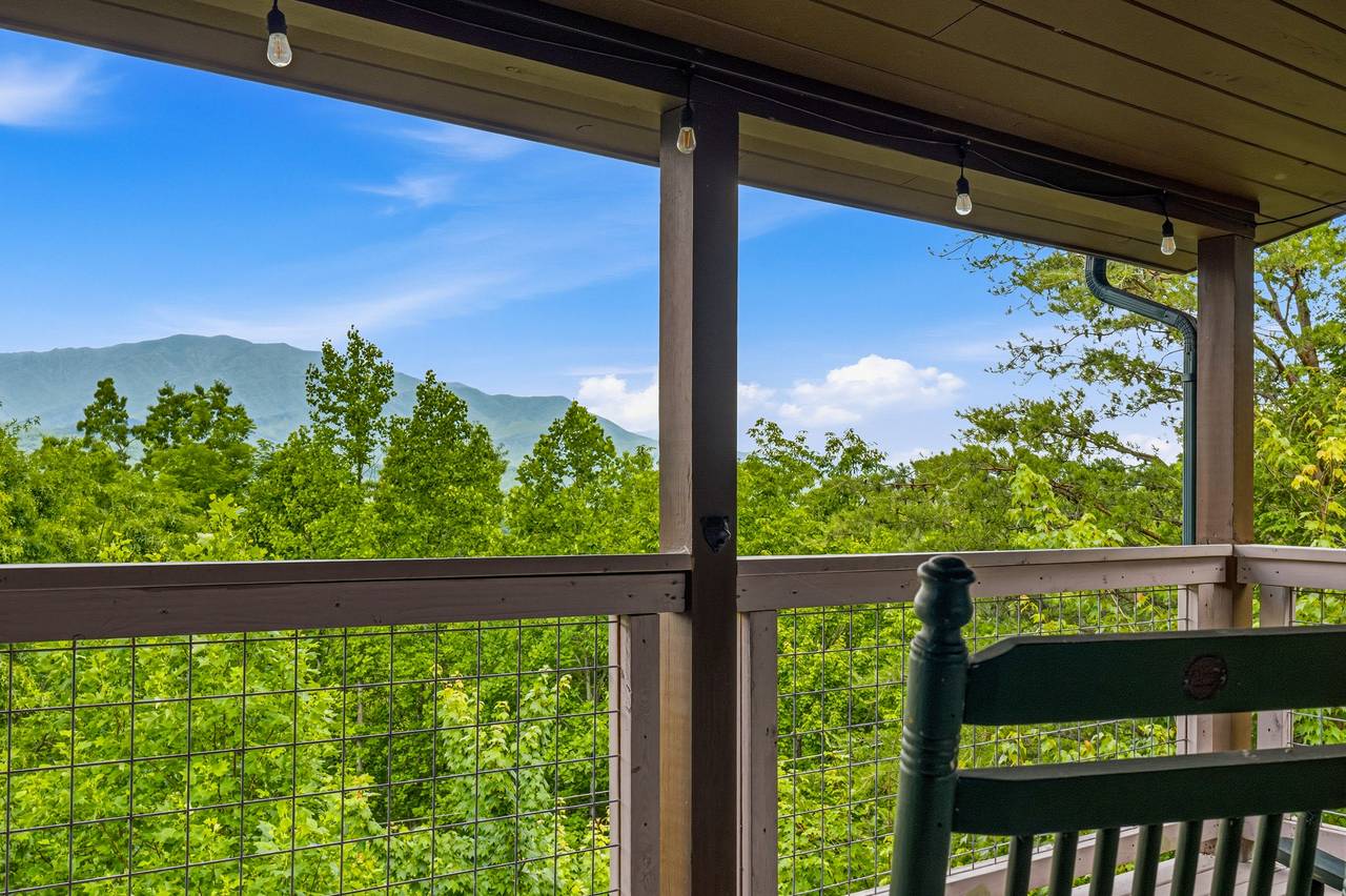 Enjoy beautiful mountain views from the cabin deck Enjoy beautiful mountain views from the cabin deck
