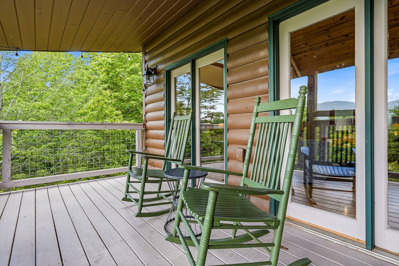 Rocking chairs provide the perfect mountain retreat spot Rocking chairs provide the perfect mountain retreat spot