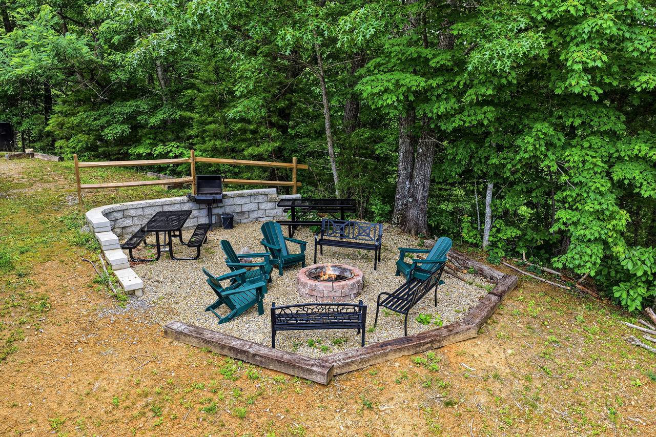 Picnic table and fire pit for outdoor family fun Picnic table and fire pit for outdoor family fun