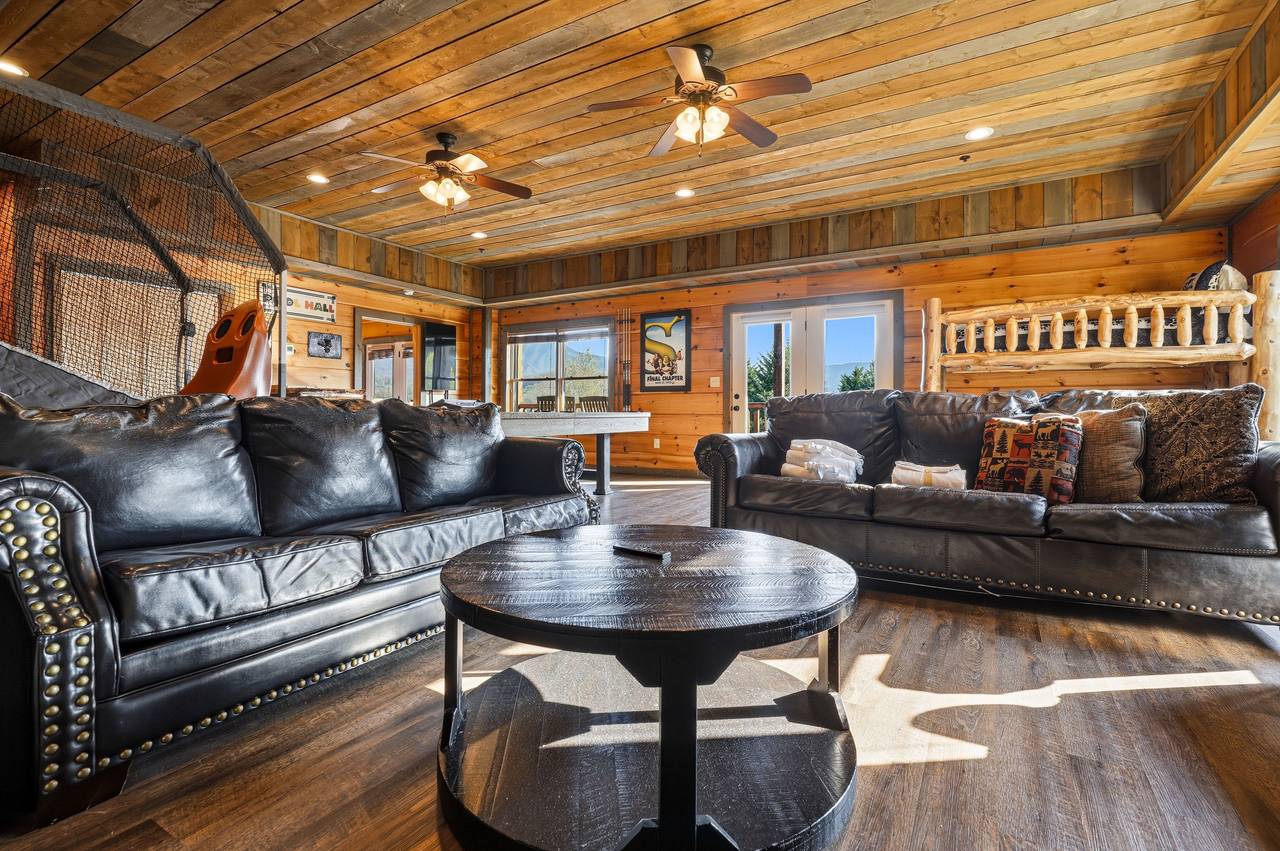 Spacious game room for friendly competition Spacious game room for friendly competition