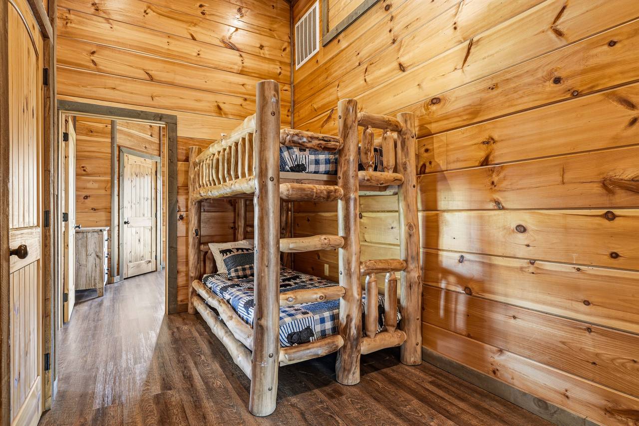 Upper level loft twin over twin bunk bed Upper level loft twin over twin bunk bed