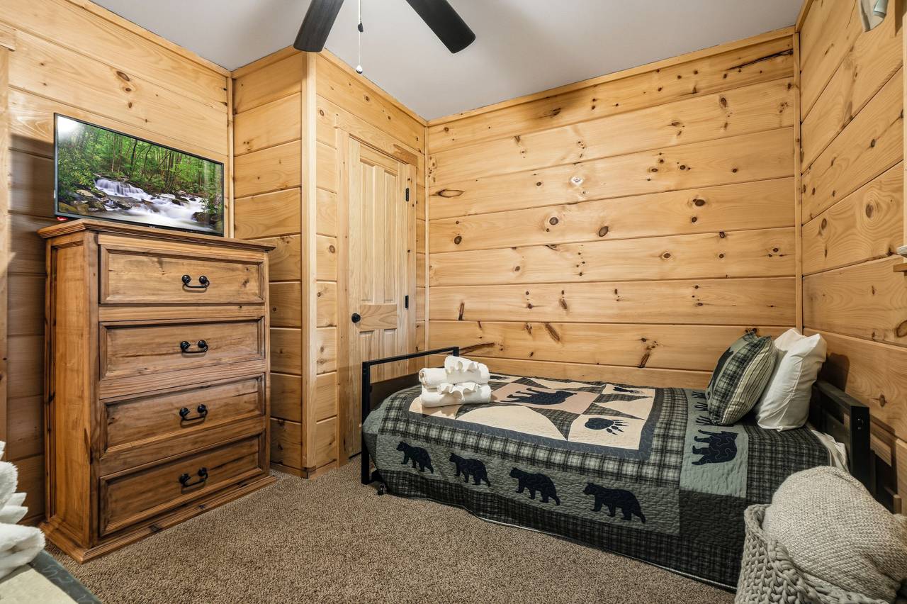 Twin + trundle setup for group stays Twin + trundle setup for group stays