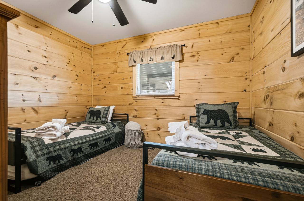Twin + trundle setup for group stays Twin + trundle setup for group stays