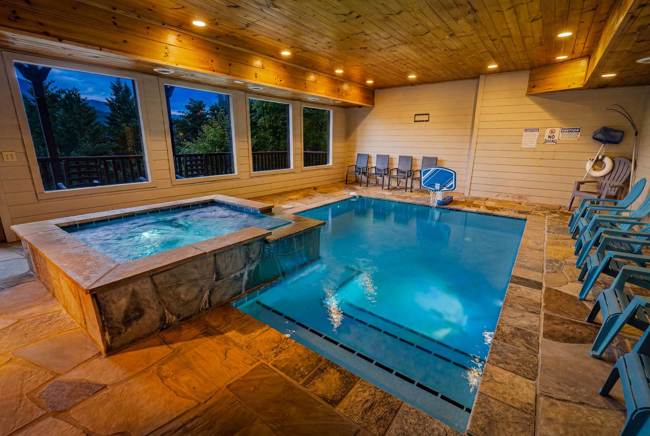 Relaxing Wading Area In Indoor Pool Room Relaxing Wading Area In Indoor Pool Room